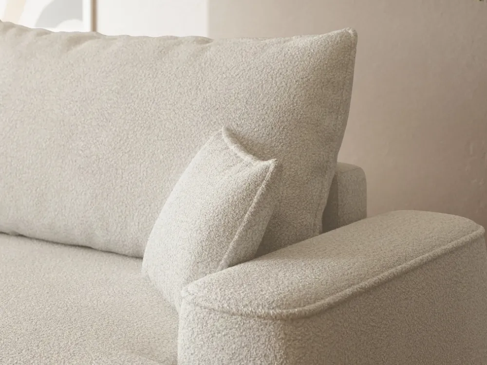 Meble Dla Dzieci|Meble Młodzieżowe>BROMARKT Kremowy narożnik do salonu z funkcją spania CARMELLO boucle