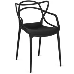Krzesła>MEBEL ELITE Krzesło ażurowe do jadalni czarny CIREN