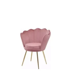 Krzesła Tapicerowane|Krzesła>BRIGHT FURNITURE Krzesło muszelka róż SONSO