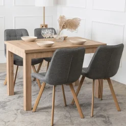 Krzesła Tapicerowane|Krzesła>MEBEL ELITE Krzesło tapicerowane do jadalni pikowane szare KAMIA