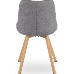 Krzesła Tapicerowane|Krzesła></noscript>MEBEL ELITE Krzesło tapicerowane do jadalni pikowane szare KAMIA