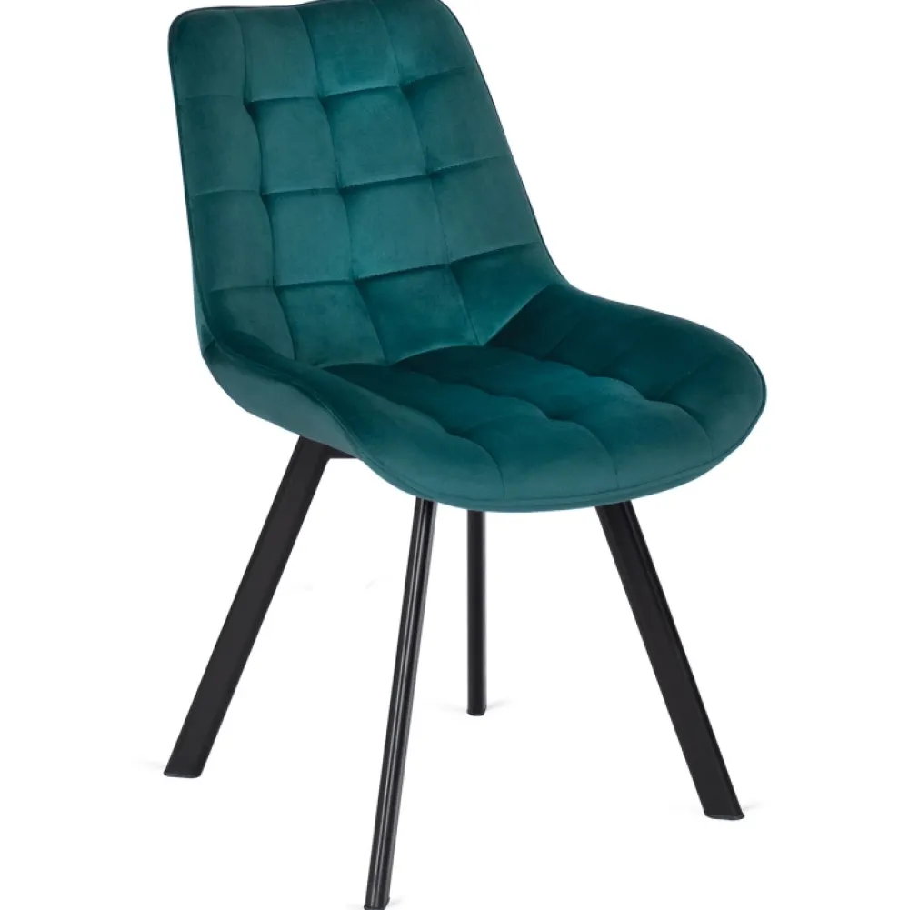 Krzesła Tapicerowane|Krzesła>MEBEL ELITE Krzesło tapicerowane do jadalni turkusowe welurowe RILLO Turkusowy
