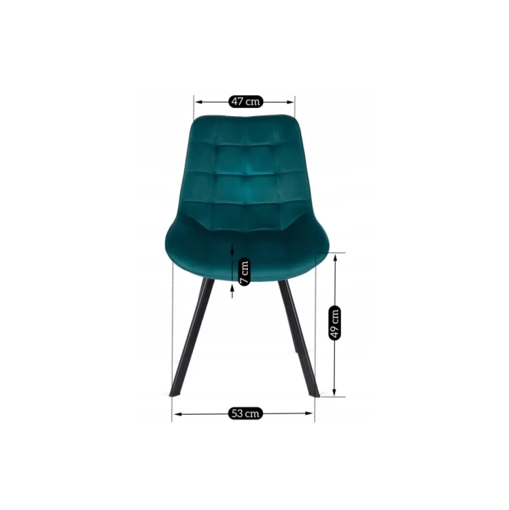 Krzesła Tapicerowane|Krzesła>MEBEL ELITE Krzesło tapicerowane do jadalni turkusowe welurowe RILLO Turkusowy