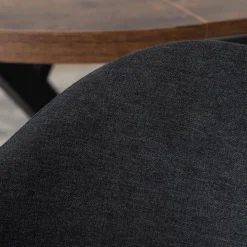 Krzesła Tapicerowane></noscript>MEBEL ELITE Krzesło tapicerowane do jadalni orzech RUVI czarny