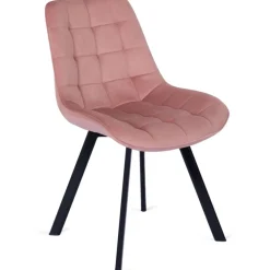 Krzesła Tapicerowane|Krzesła>MEBEL ELITE Krzesło tapicerowane do jadalni welurowe różowe RILLO różowy