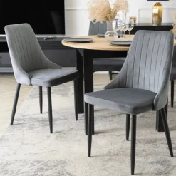 Krzesła Tapicerowane>MEBEL ELITE Krzesło tapicerowane do jadalni BELISSE szare szary