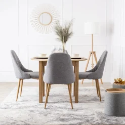 Krzesła Tapicerowane|Krzesła></noscript>MEBEL ELITE Krzesło tapicerowane do jadalni szary TIRANO