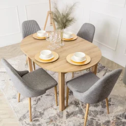 Krzesła Tapicerowane|Krzesła></noscript>MEBEL ELITE Krzesło tapicerowane do jadalni szary TIRANO