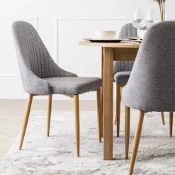 Krzesła Tapicerowane|Krzesła></noscript>MEBEL ELITE Krzesło tapicerowane do jadalni szary TIRANO