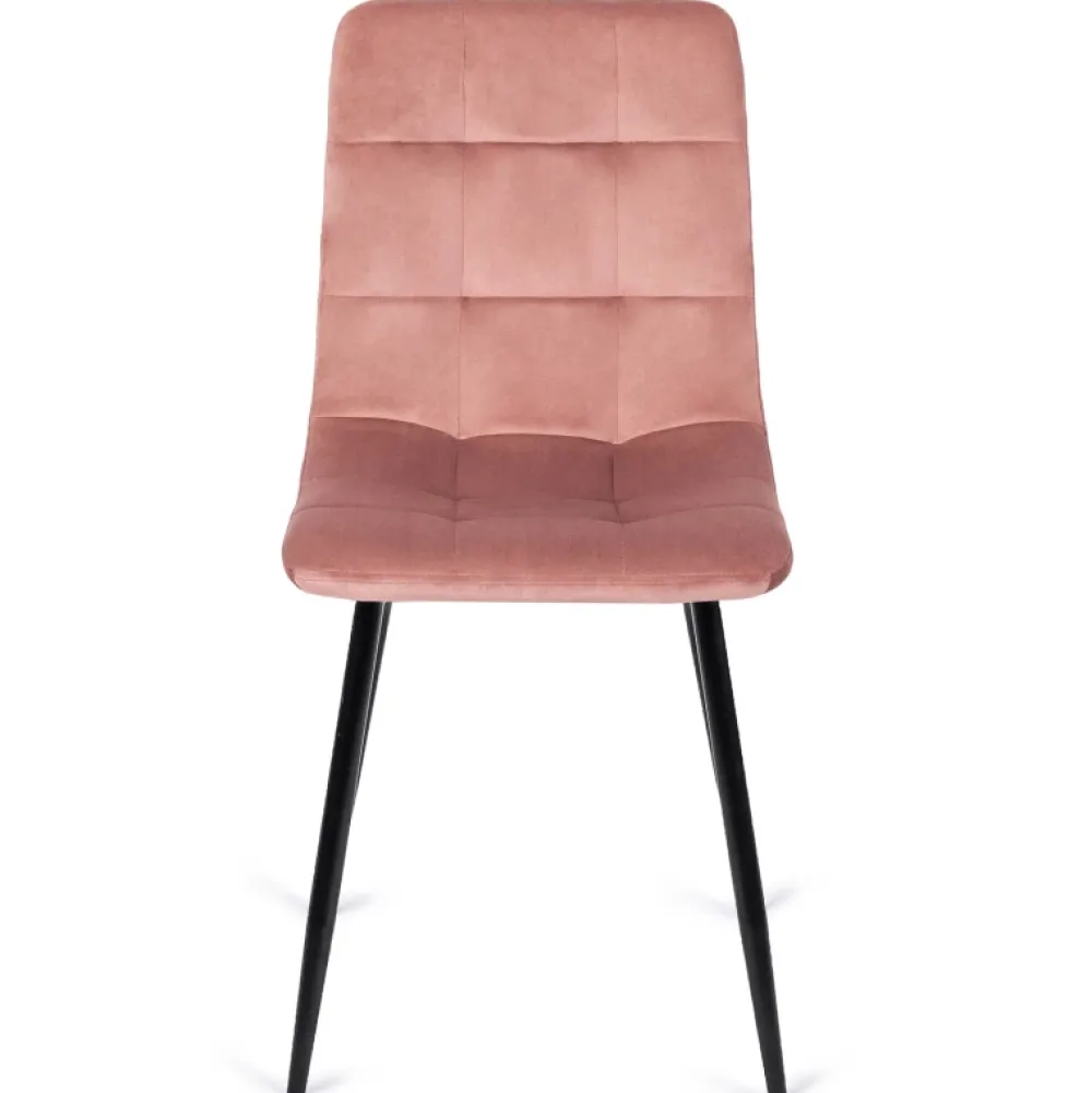 Krzesła Tapicerowane|Krzesła>MEBEL ELITE Krzesło welurowe tapicerowane do jadalni różowe PAREO