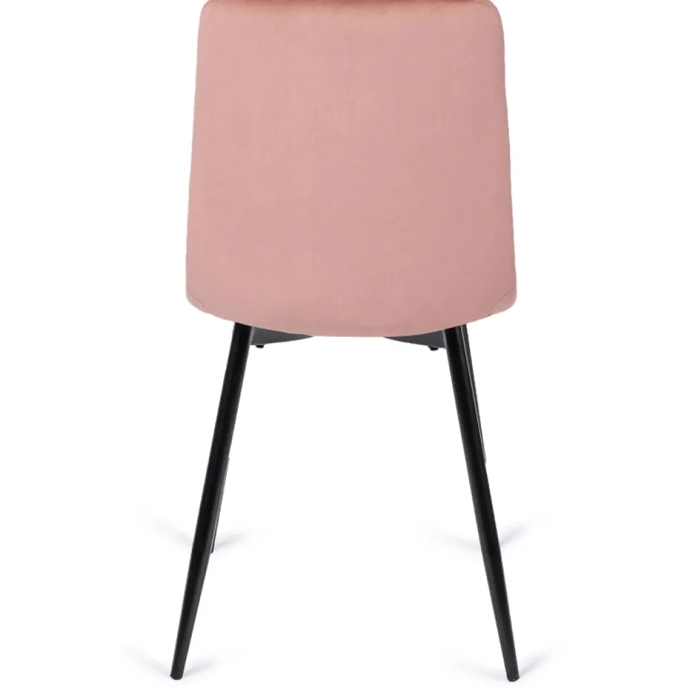 Krzesła Tapicerowane|Krzesła>MEBEL ELITE Krzesło welurowe tapicerowane do jadalni różowe PAREO