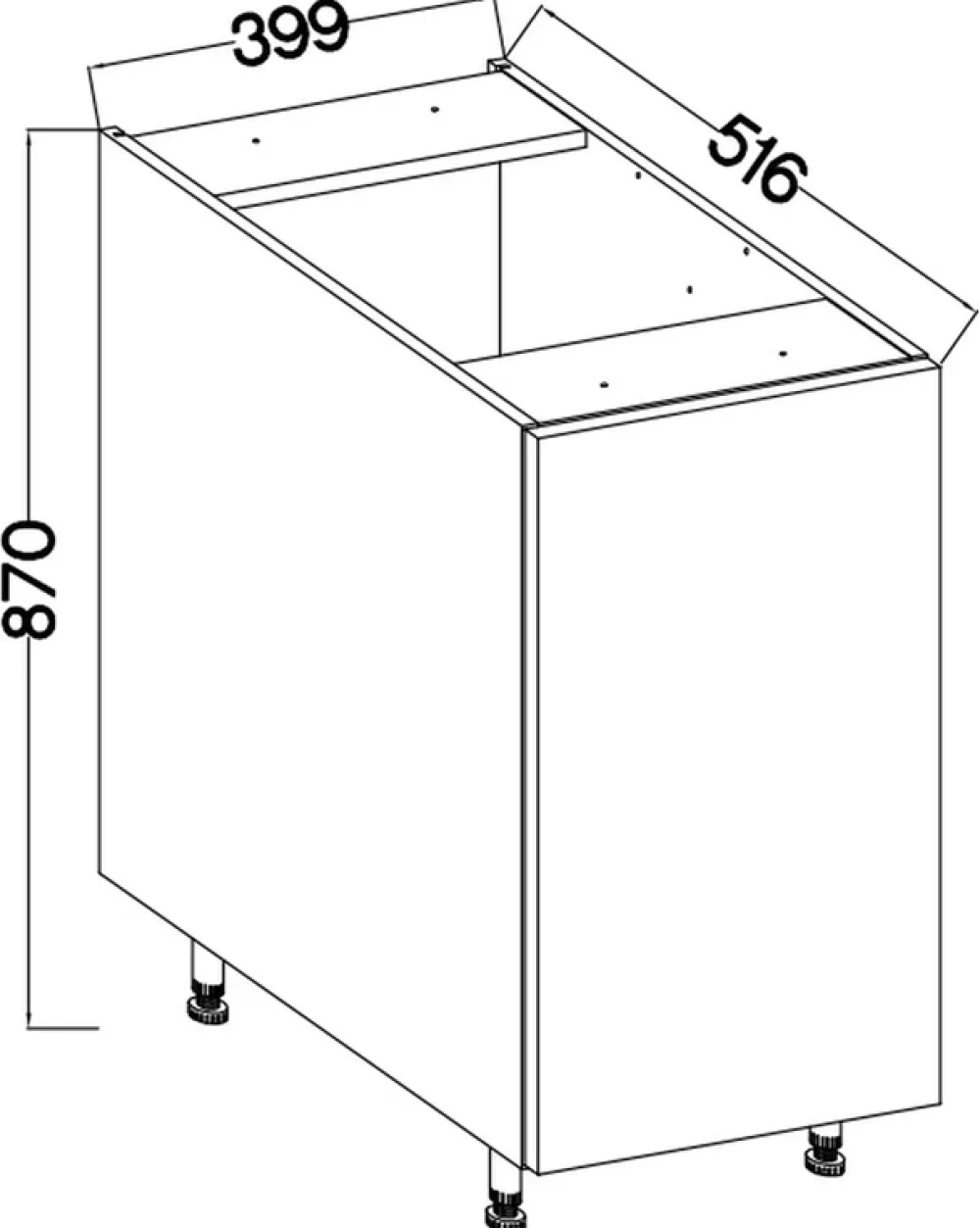 Meble Kuchenne>Lempert Kuchenna szafka dolna o szerokości 40 cm LESTY old style wood