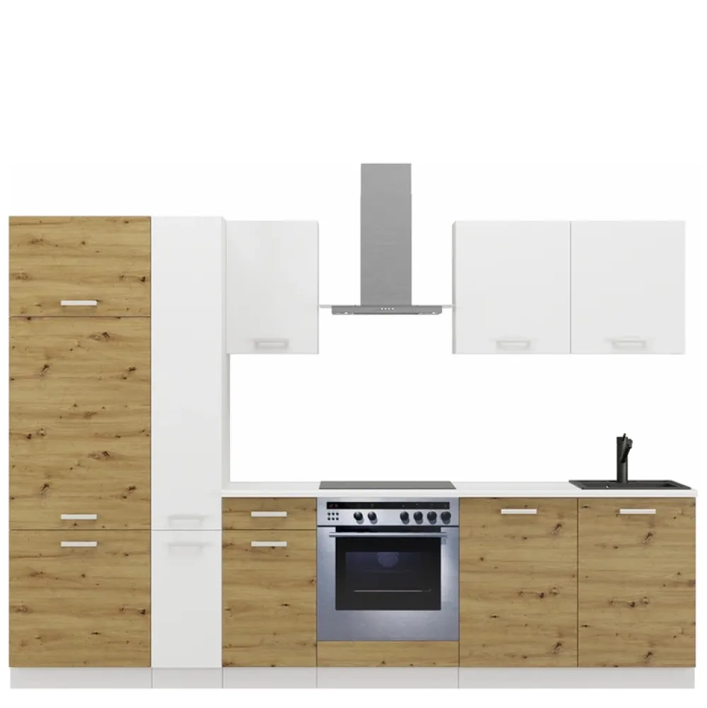 Meble Kuchenne>Lempert Kuchenne meble nowoczesne TONY dąb artisan 290 cm