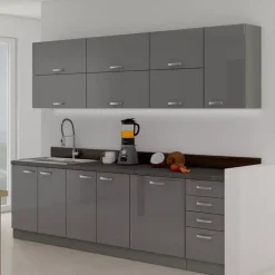 Meble Kuchenne>Lempert Kuchnia SILVER Zestaw 6 szary