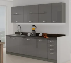 Meble Kuchenne>Lempert Kuchnia SILVER Zestaw 6 szary