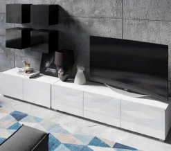 Zestawy Mebli Młodzieżowych|Zestawy Mebli Do Sypialni>GiB Meble Kwadrat wiszący połysk MODERN czarny