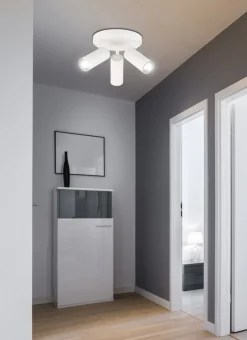 Oświetlenie Przedpokoju|Oświetlenie Jadalni>Candellux Lighting Lampa biała sufitowa talerz 3x15W Colly