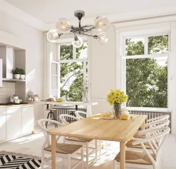 Oświetlenie Jadalni|Oświetlenie Kuchni>Candellux Lighting Lampa chromowana wisząca Ozzo 5xE14