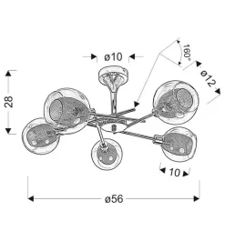 Oświetlenie Jadalni|Oświetlenie Kuchni></noscript>Candellux Lighting Lampa chromowana wisząca Ozzo 5xE14