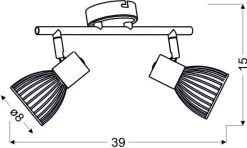 Oświetlenie Przedpokoju|Oświetlenie Jadalni>Candellux Lighting LAMPA ŚCIENNA MODO LISTWA E14 CZARNY+CHROM