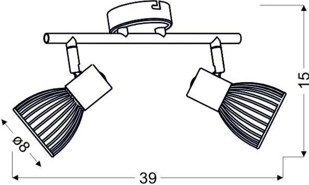 Oświetlenie Przedpokoju|Oświetlenie Jadalni>Candellux Lighting LAMPA ŚCIENNA MODO LISTWA E14 CZARNY+CHROM