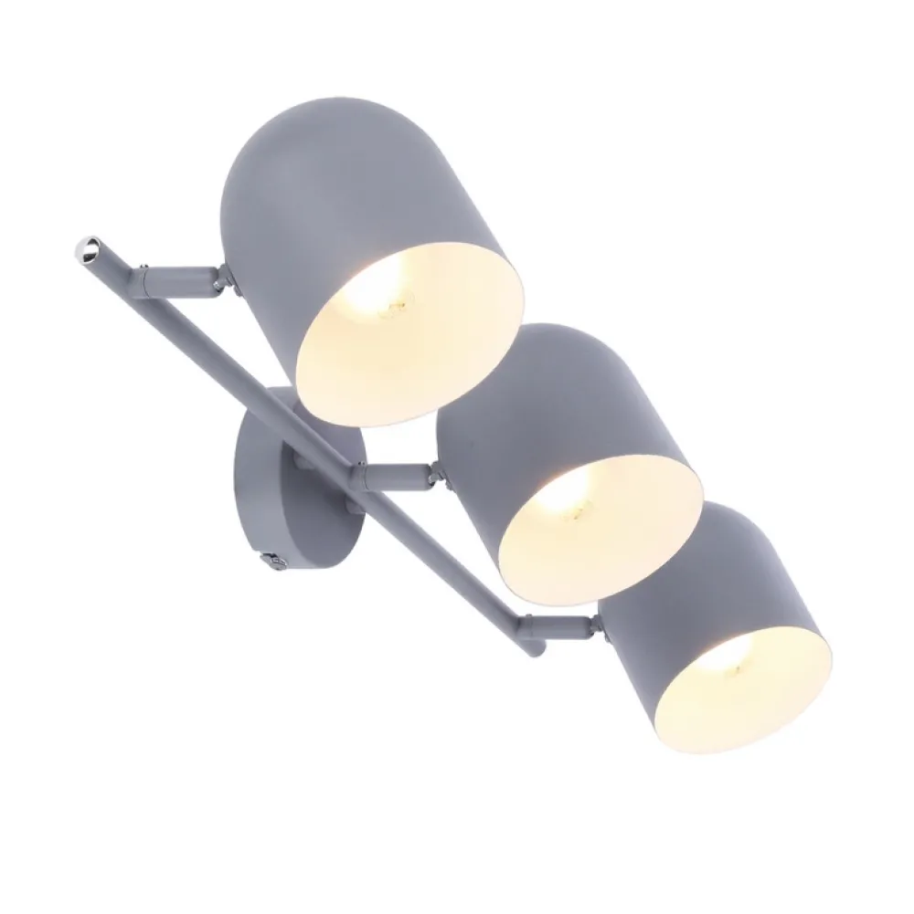 Oświetlenie Przedpokoju|Oświetlenie Jadalni>Candellux Lighting LAMPA ŚCIENNA AZURO LISTWA E27 SZARY MAT