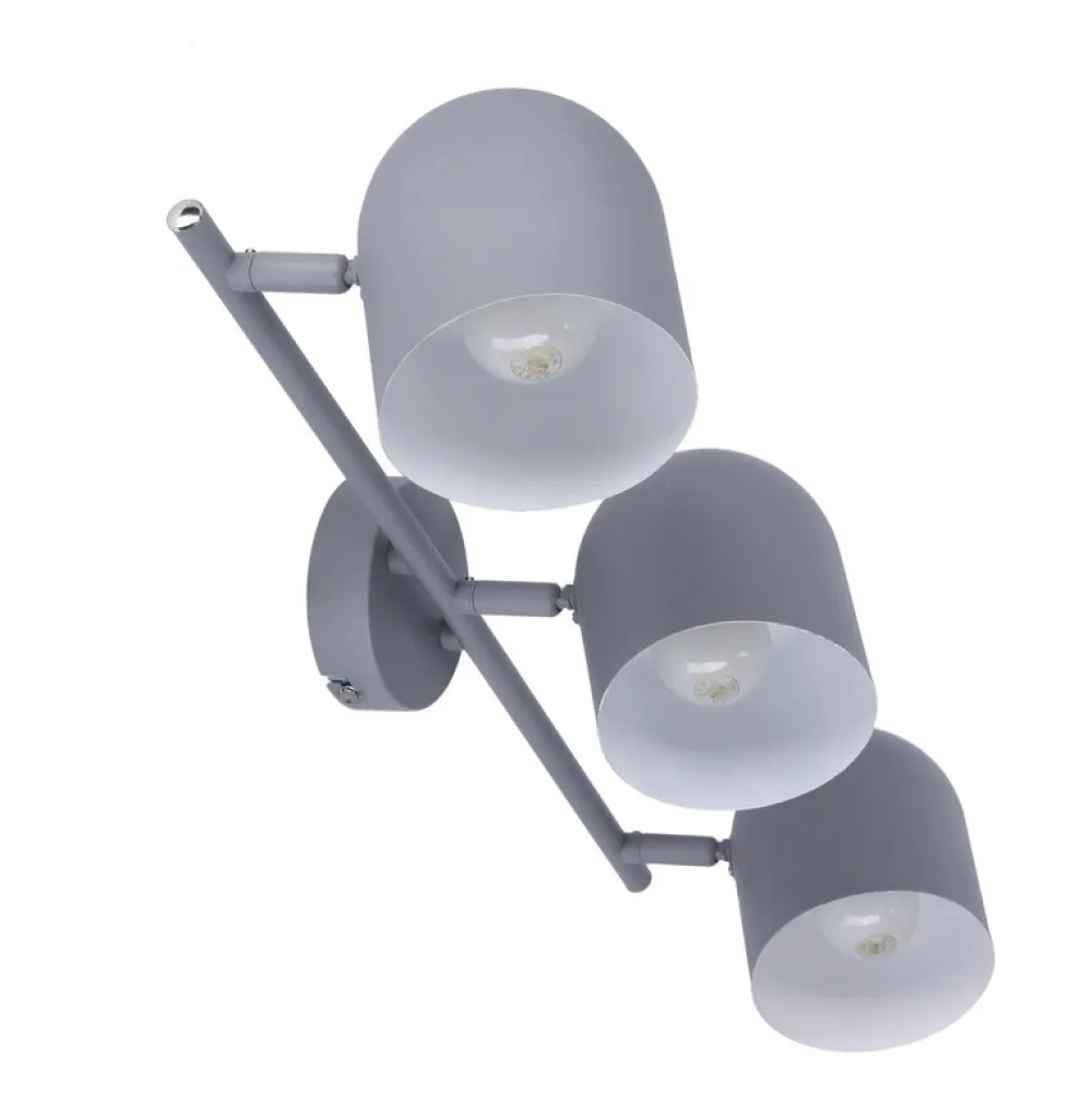 Oświetlenie Przedpokoju|Oświetlenie Jadalni>Candellux Lighting LAMPA ŚCIENNA AZURO LISTWA E27 SZARY MAT