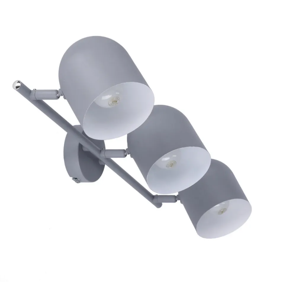 Oświetlenie Przedpokoju|Oświetlenie Jadalni>Candellux Lighting LAMPA ŚCIENNA AZURO LISTWA E27 SZARY MAT