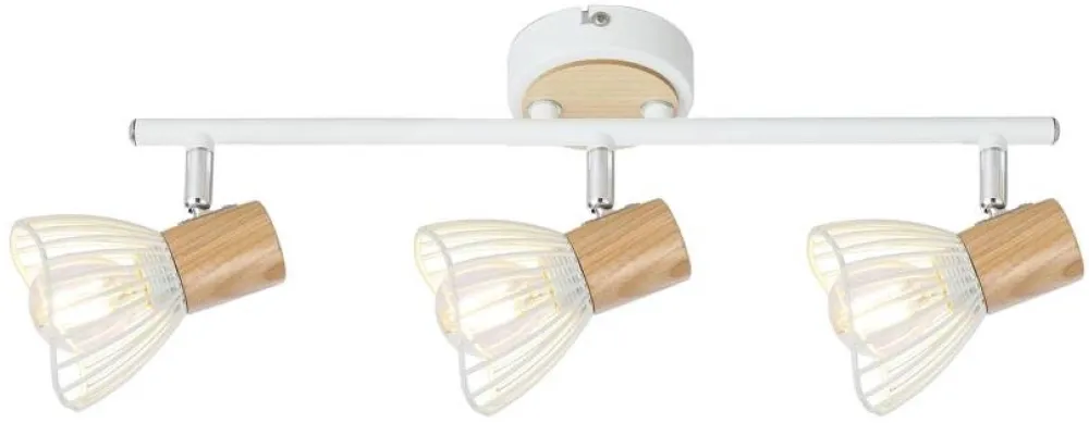 Oświetlenie Pokoju Dziecięcego|Oświetlenie Przedpokoju>Candellux Lighting Lampa ścienna Chile listwa E14 biały + drewno