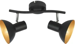 Oświetlenie Przedpokoju|Oświetlenie Sypialni>Candellux Lighting LAMPA ŚCIENNA DISO LISTWA E27 CZARNY+ZLOTO