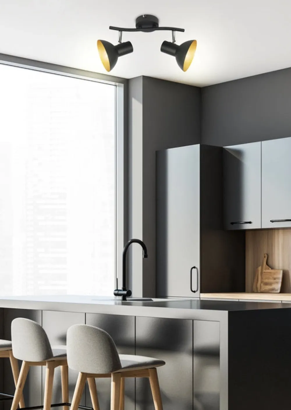 Oświetlenie Przedpokoju|Oświetlenie Sypialni>Candellux Lighting LAMPA ŚCIENNA DISO LISTWA E27 CZARNY+ZLOTO