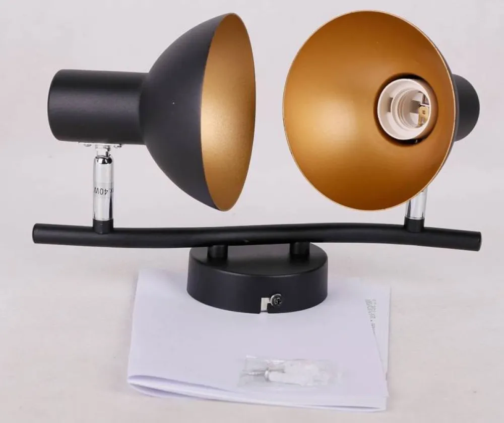 Oświetlenie Przedpokoju|Oświetlenie Sypialni>Candellux Lighting LAMPA ŚCIENNA DISO LISTWA E27 CZARNY+ZLOTO