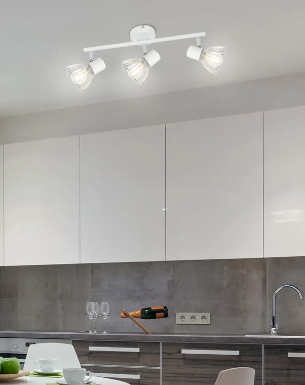 Oświetlenie Przedpokoju|Oświetlenie Jadalni>Candellux Lighting LAMPA ŚCIENNA FLY LISTWA E14 BIAŁY/CHROM