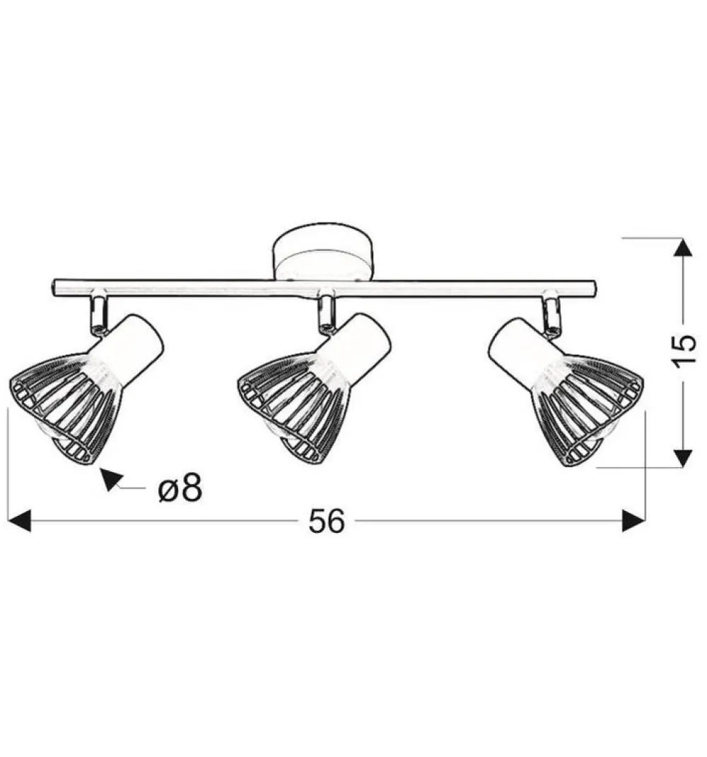 Oświetlenie Przedpokoju|Oświetlenie Jadalni>Candellux Lighting LAMPA ŚCIENNA FLY LISTWA E14 BIAŁY/CHROM