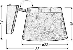 Oświetlenie Przedpokoju|Oświetlenie Sypialni>Candellux Lighting Lampa ścienna kinkiet czarny chrom Impresja