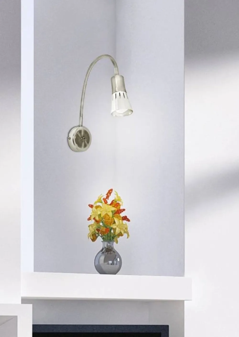 Oświetlenie Przedpokoju|Oświetlenie Sypialni>Candellux Lighting Lampa ścienna kinkiet nikiel mat Arnea