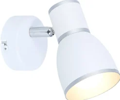 Oświetlenie Przedpokoju|Oświetlenie Sypialni>Candellux Lighting Lampa ścienna kinkiet 1xE14 biały+chrom FIDO