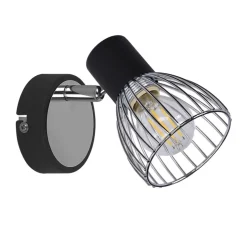 Oświetlenie Przedpokoju|Oświetlenie Salonu>Candellux Lighting Lampa ścienna kinkiet 1X40W E14 czarny + chrom MODO