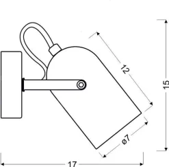 Oświetlenie Pokoju Dziecięcego|Oświetlenie Salonu>Candellux Lighting Lampa ścienna kinkiet 1X40W E14 szary GRAY