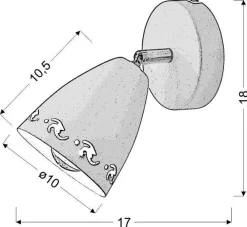 Oświetlenie Przedpokoju|Oświetlenie Jadalni>Candellux Lighting Lampa ścienna kinkiet 1X40W E14 czarny COTY