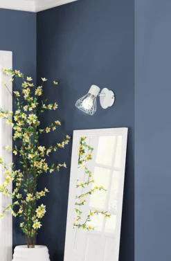 Oświetlenie Pokoju Dziecięcego|Oświetlenie Przedpokoju>Candellux Lighting Lampa ścienna kinkiet 1X40W E14 biały abażur chrom VERVE