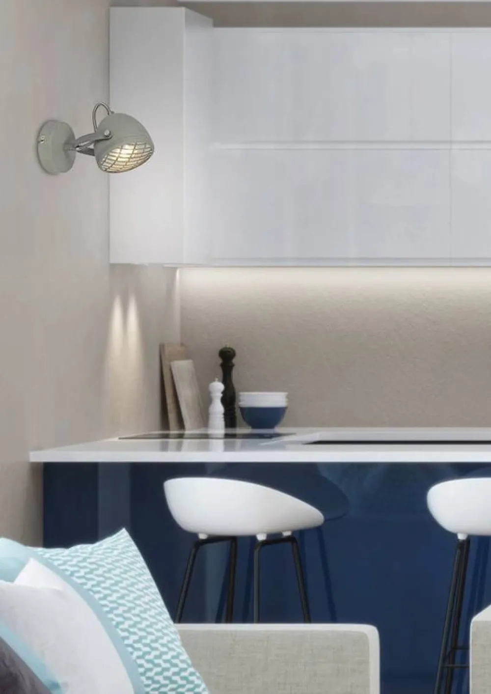 Oświetlenie Przedpokoju|Oświetlenie Jadalni>Candellux Lighting Lampa ścienna kinkiet 1X50W GU10 betonowy szary PENT