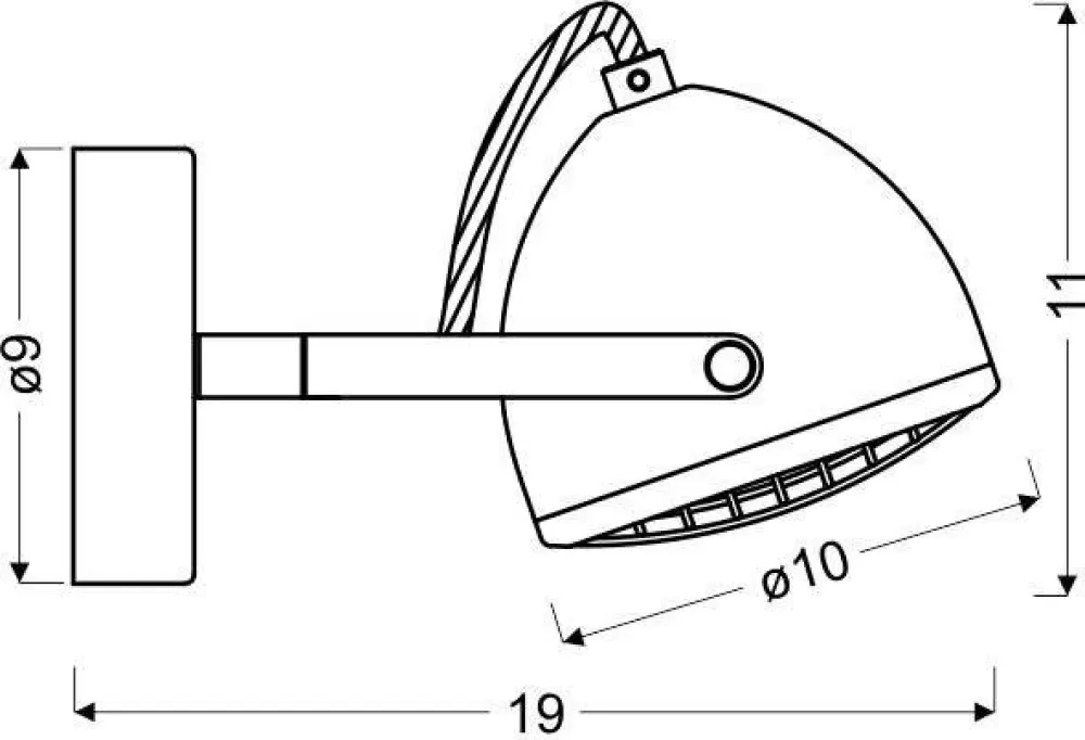Oświetlenie Przedpokoju|Oświetlenie Jadalni>Candellux Lighting Lampa ścienna kinkiet 1X50W GU10 betonowy szary PENT