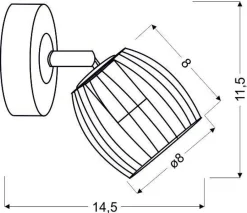 Oświetlenie Przedpokoju|Oświetlenie Jadalni>Candellux Lighting Lampa ścienna kinkiet 1X3W LED GU10 czarny matowy+satyna ZONK