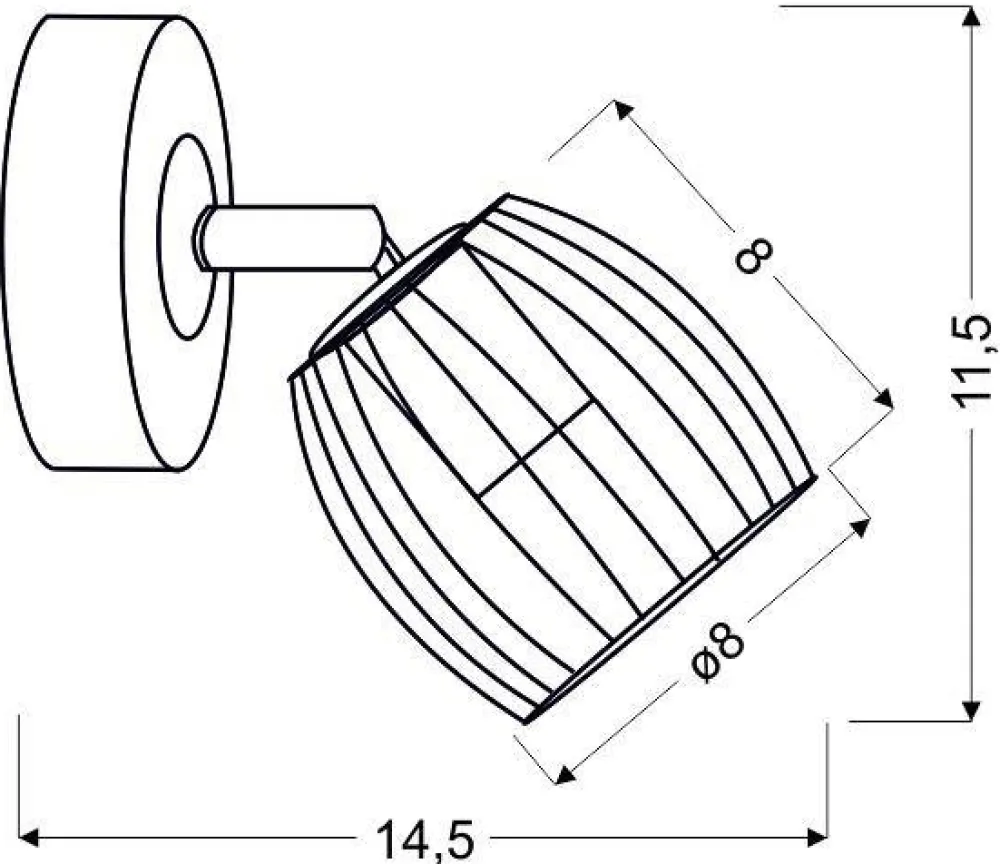 Oświetlenie Przedpokoju|Oświetlenie Jadalni>Candellux Lighting Lampa ścienna kinkiet 1X3W LED GU10 czarny matowy+satyna ZONK