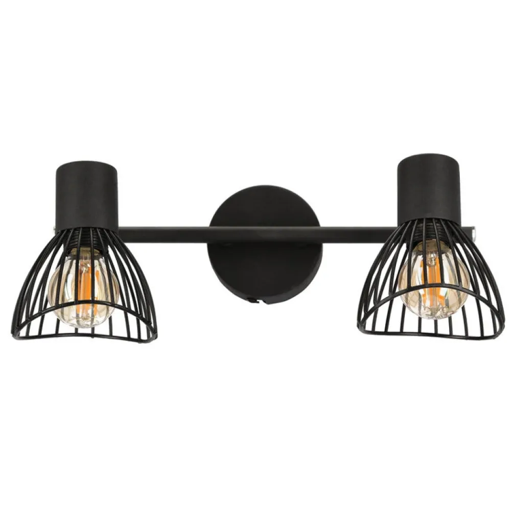 Oświetlenie Przedpokoju|Oświetlenie Jadalni>Candellux Lighting Lampa ścienna listwa 2xE14 39cm czarny FLY