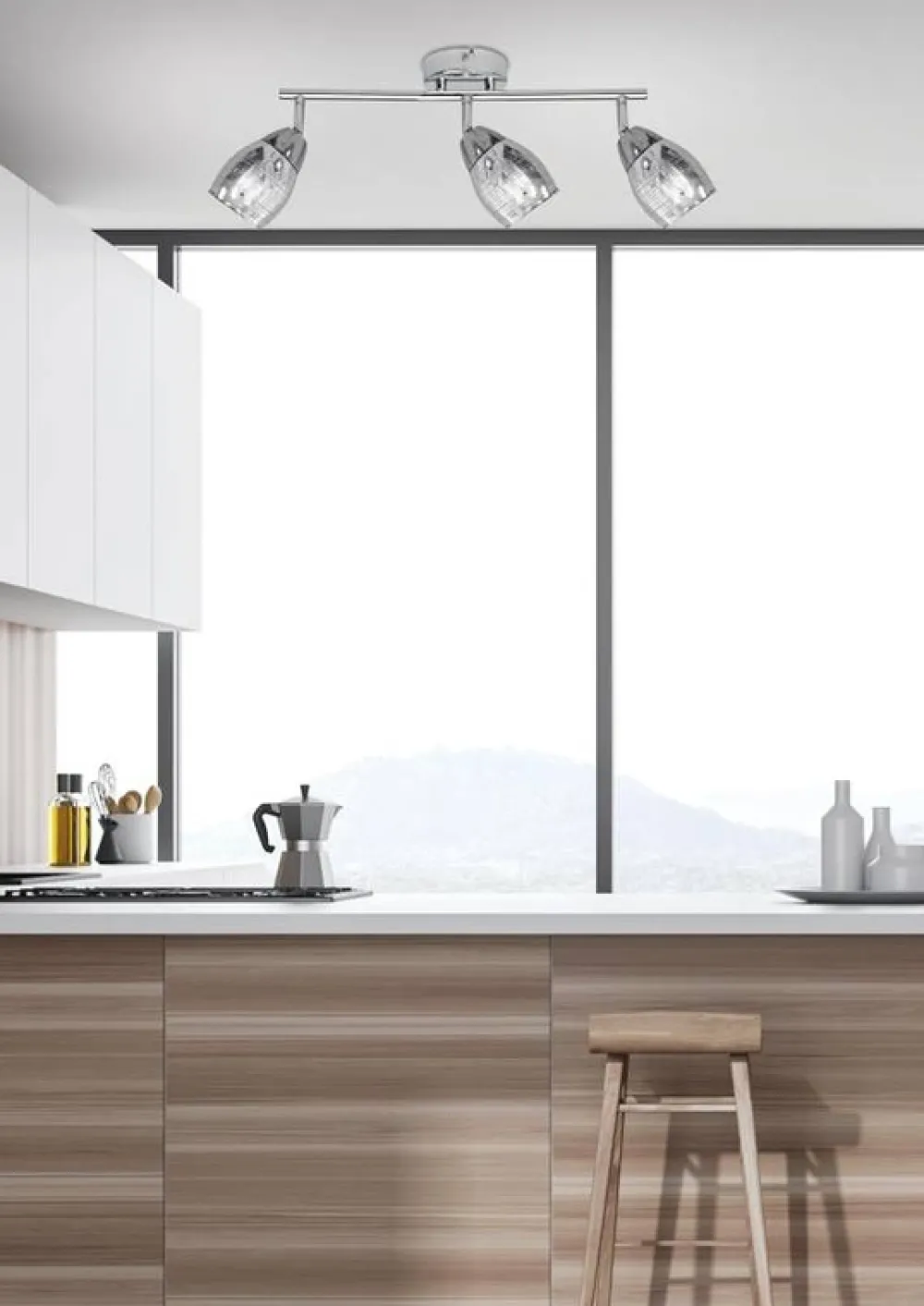 Oświetlenie Jadalni|Oświetlenie Kuchni>Candellux Lighting Lampa ścienna listwa 3X10W E14 LED chrom MILTON