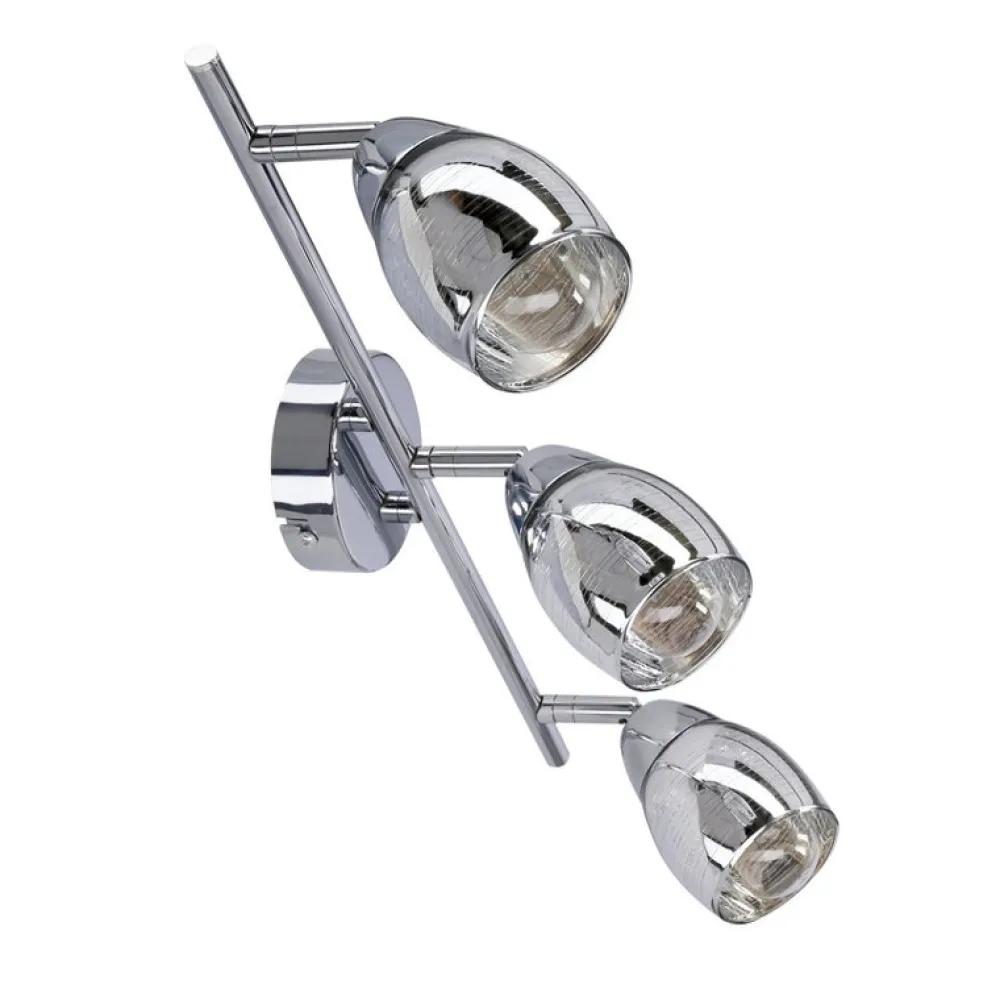 Oświetlenie Jadalni|Oświetlenie Kuchni>Candellux Lighting Lampa ścienna listwa 3X10W E14 LED chrom MILTON