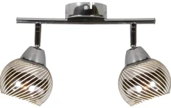 Oświetlenie Przedpokoju|Oświetlenie Łazienki>Candellux Lighting Lampa ścienna listwa 2X10W E14 LED chrom FORT