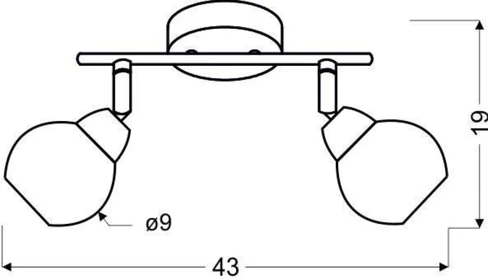 Oświetlenie Przedpokoju|Oświetlenie Łazienki>Candellux Lighting Lampa ścienna listwa 2X10W E14 LED chrom FORT
